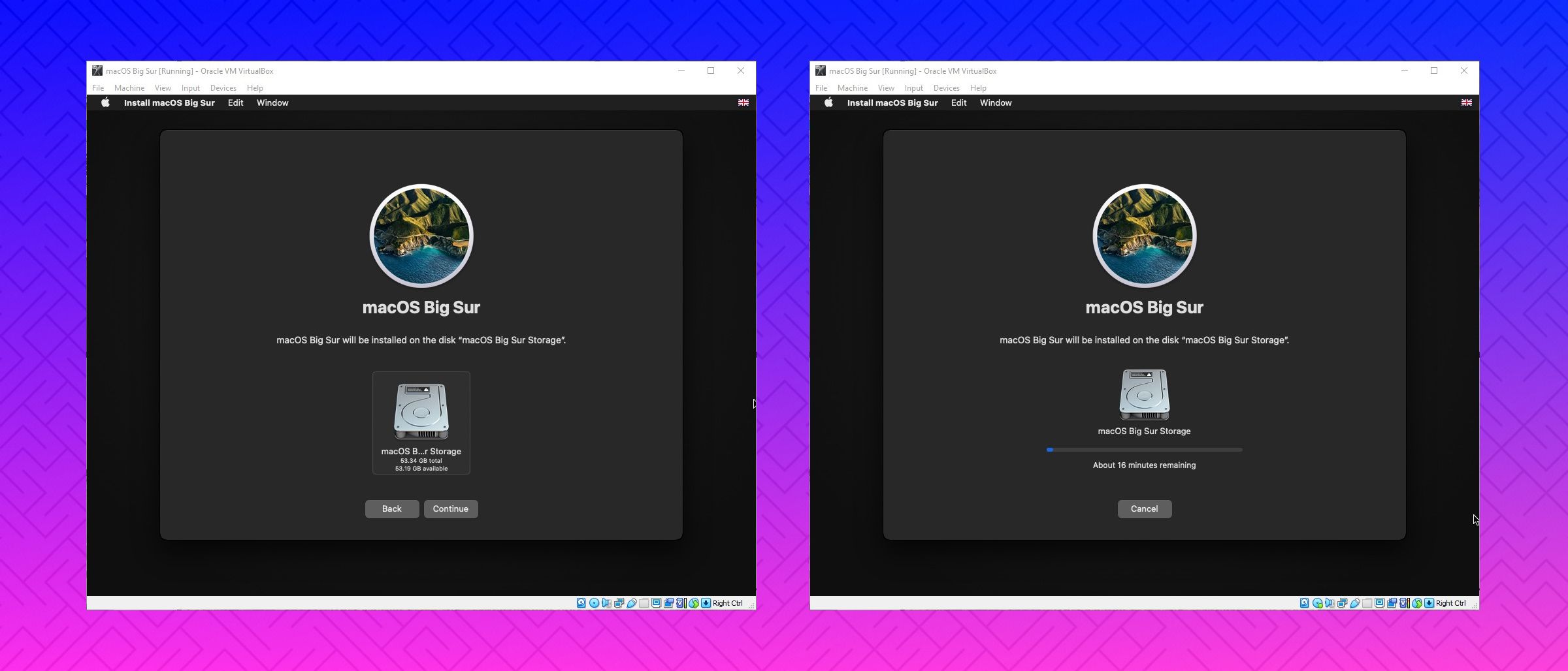 how to install mac os for virtualbox